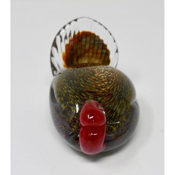 Epiphany Studios Art Glass Turkey Bird Paperweight Sculpture - Picture 4 of 10